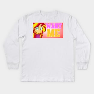 Sunset Want You Kids Long Sleeve T-Shirt